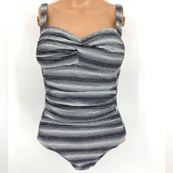 Bond-Eye Australia Twist Top One Piece Swimsuit SZ 6 - Picture 4 of 9
